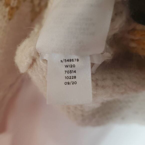 LOFT Zig Zag Cowl Turtle Neck Knit Wool Blend Pullover Sweater Multicolor XS - Picture 9 of 11